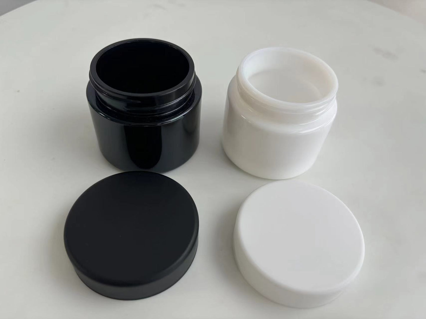 3.5g Matte White (1/8th Ounce) Glass Jars