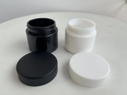 3.5g Matte White (1/8th Ounce) Glass Jars