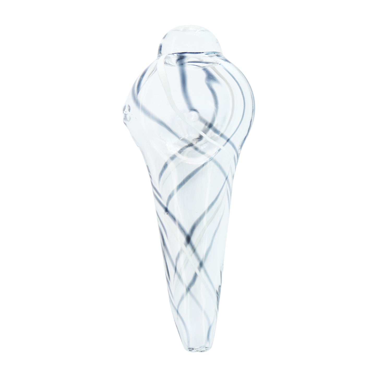 Crystal Swirl Glass Spoon Pipe