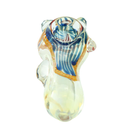 Blue Waves Glass Spoon Pipe