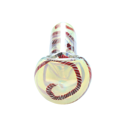 Amber Spiral Glass Spoon Pipe