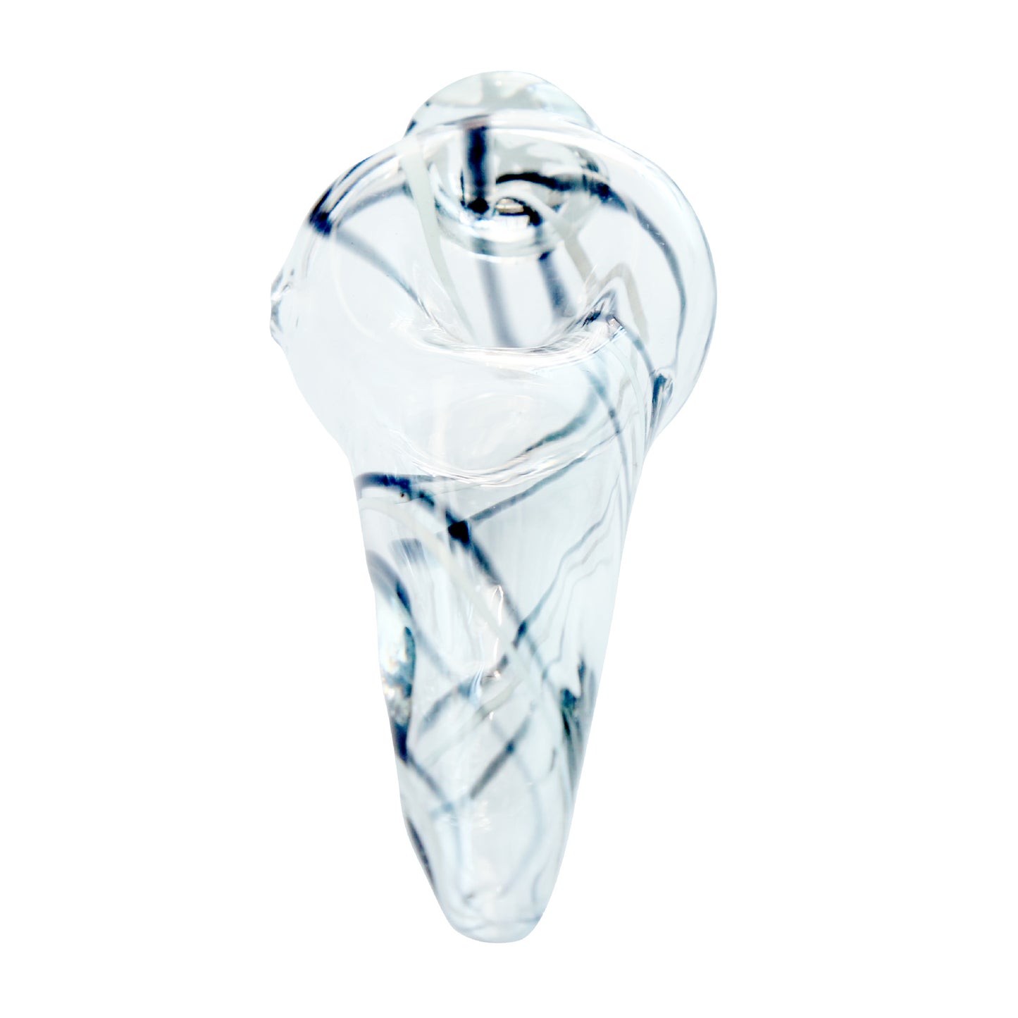 Crystal Swirl Glass Spoon Pipe