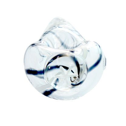 Crystal Swirl Glass Spoon Pipe