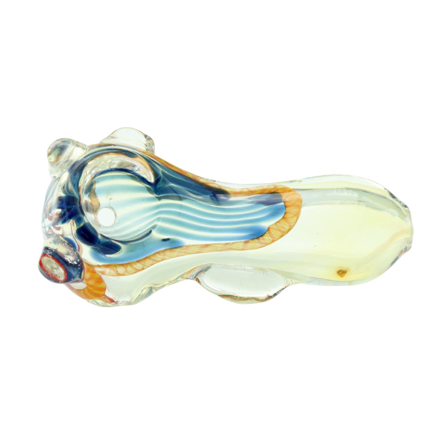 Blue Waves Glass Spoon Pipe