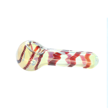 Amber Spiral Glass Spoon Pipe