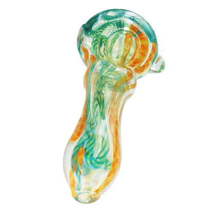 Lush Greenery Glass Spoon Pipe