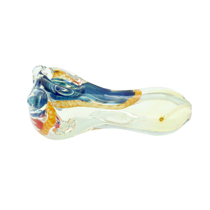 Blue Waves Glass Spoon Pipe