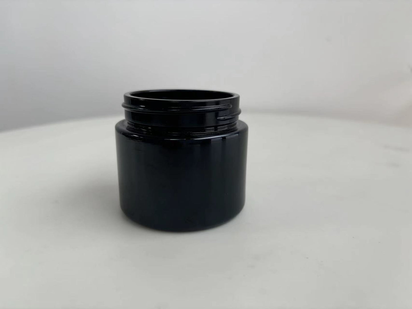 3.5g Matte Black (1/8th Ounce) Glass Jars