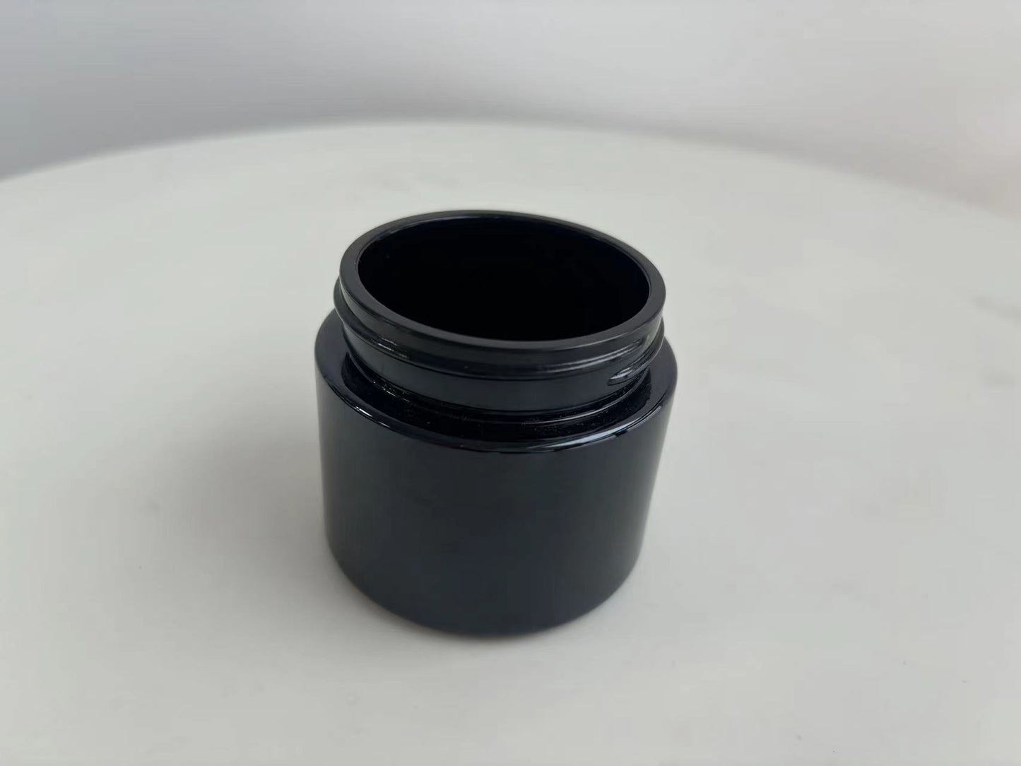 3.5g Matte Black (1/8th Ounce) Glass Jars