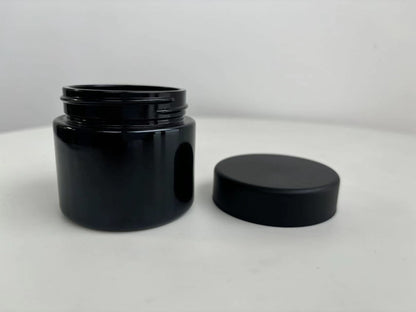 3.5g Matte Black (1/8th Ounce) Glass Jars