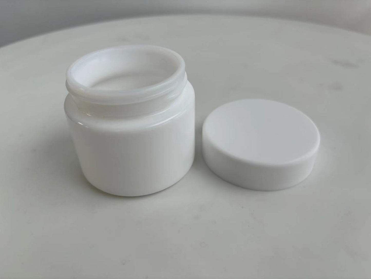 3.5g Matte White (1/8th Ounce) Glass Jars