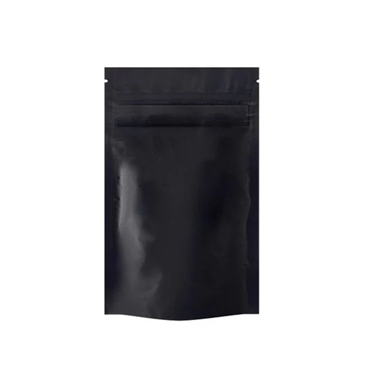 Eighth Ounce (3.5g) Single Seal Mylar Bags Black / Clear