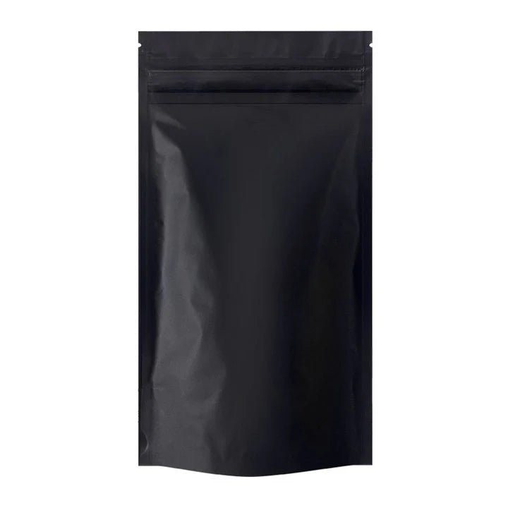 Half Ounce (14g) Single Seal Mylar Bags Black / Clear